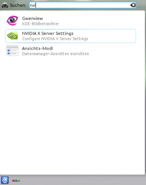 Screenshot des KDE Launchers